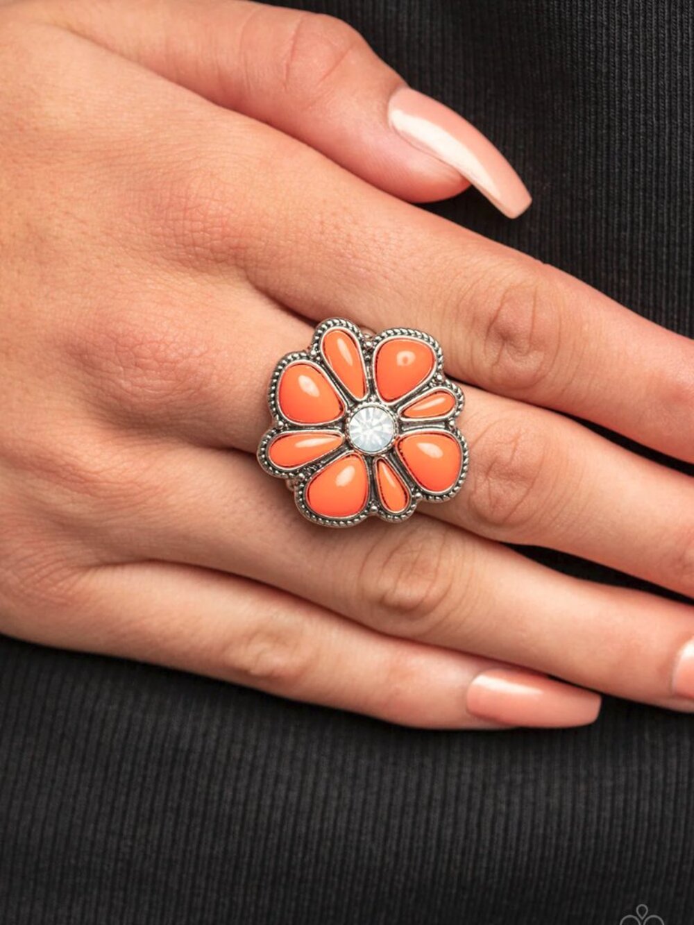 Paparazzi Jewelry Accessories - Meadow Mystique - Orange Ring - Vintage